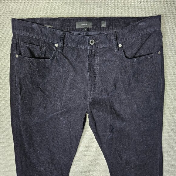 Vince Men's Corduroy Black Pants 36 - The Dylan Slim Fit 5-Pocket - Casual - Picture 7 of 10